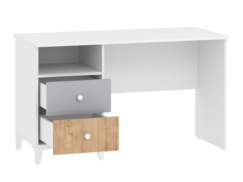 Детская Морти 1 Дуб Бунратти/белый/серый