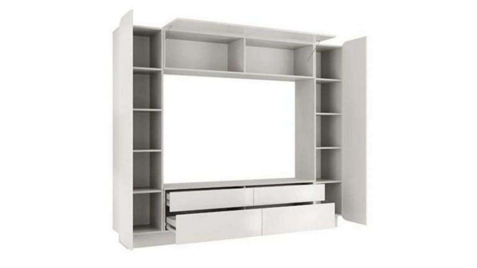 Стенка Лаванда-2 белый/белый глянец