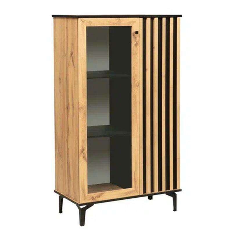 Шкаф комбинированный Либерти 51.03 (опора h150) Дуб вотан/Черный