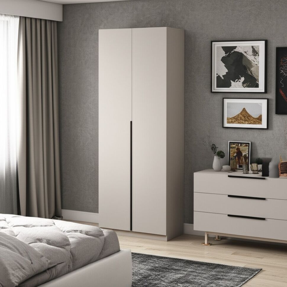 Шкаф распашной с наполнением (3 полки + штанга) ШК 5 (800), Меланж