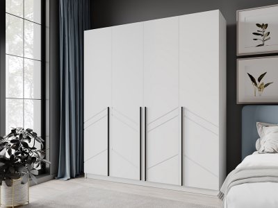 Шкаф Феникс (Северин) 2000 Белый МДФ 4-дверный