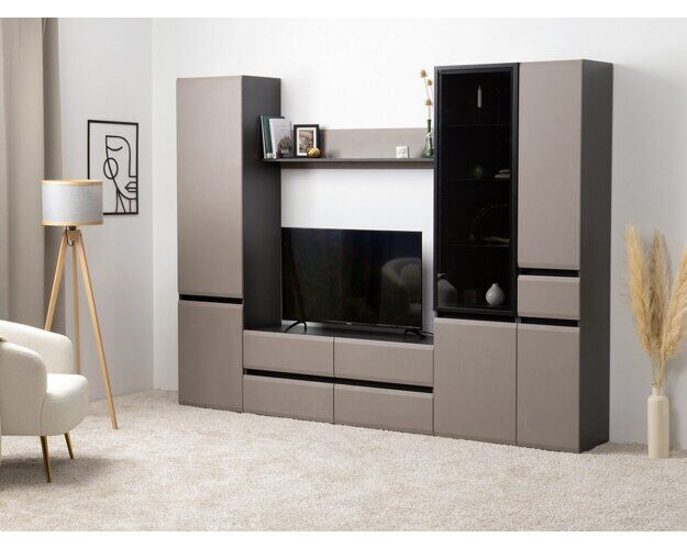 Сидней шкаф 13.200 Капучино/Черный