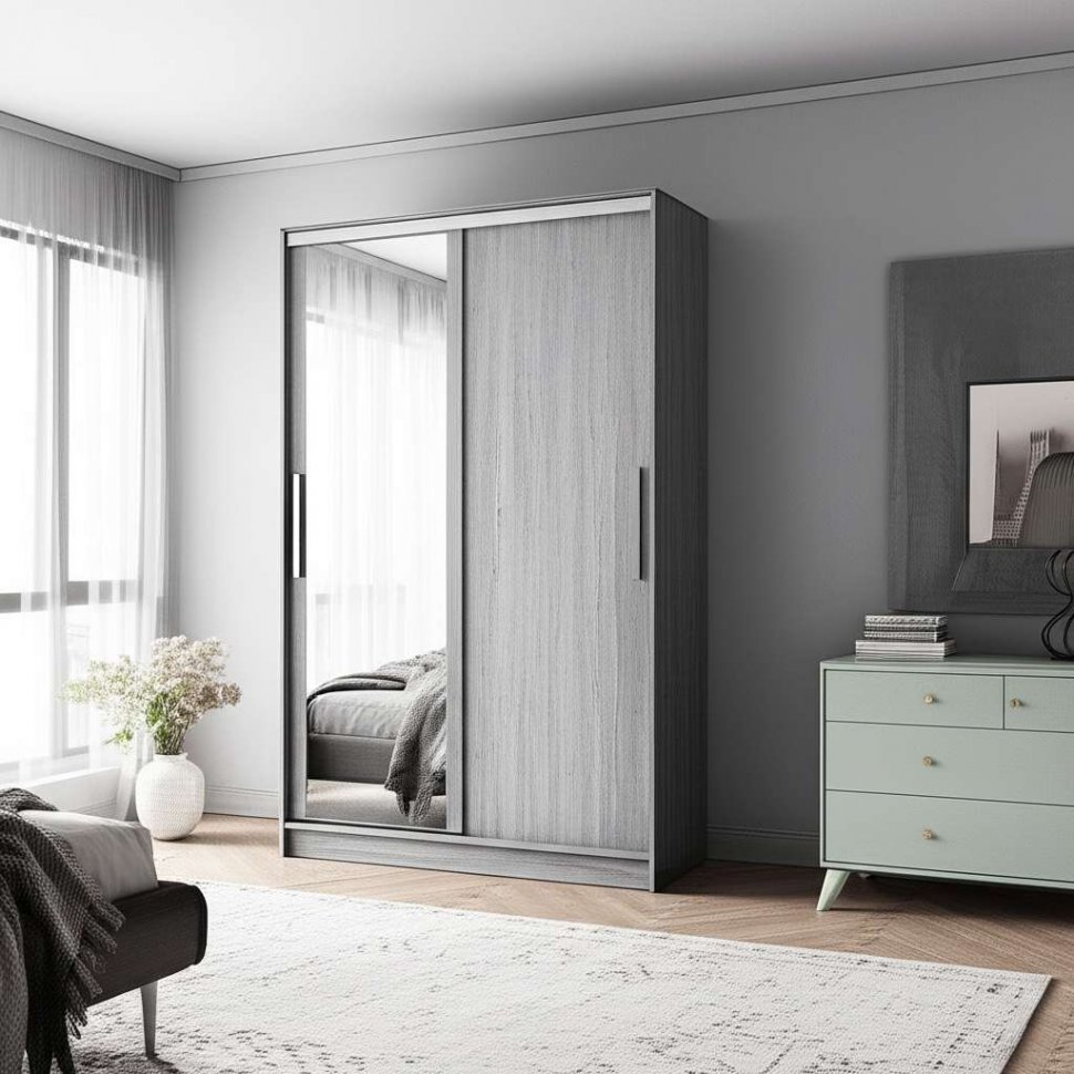 Шкаф-купе Strike 1350 с зеркалом Глазов (Atelier)