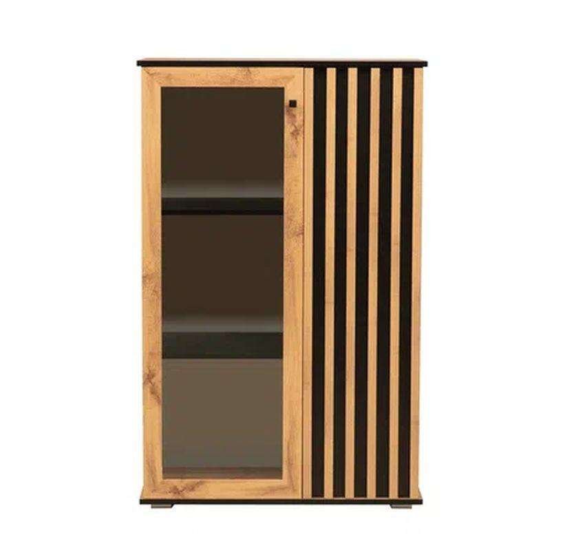 Шкаф комбинированный Либерти 51.03 (опора h20) Дуб вотан/Черный