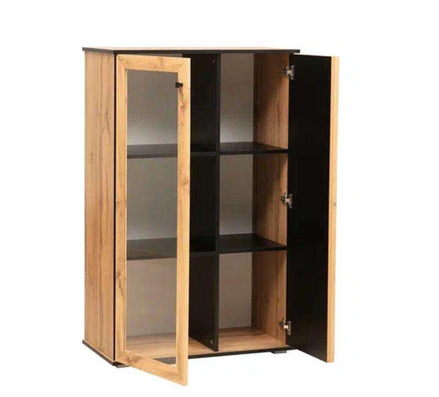 Шкаф комбинированный Либерти 51.03 (опора h20) Дуб вотан/Черный