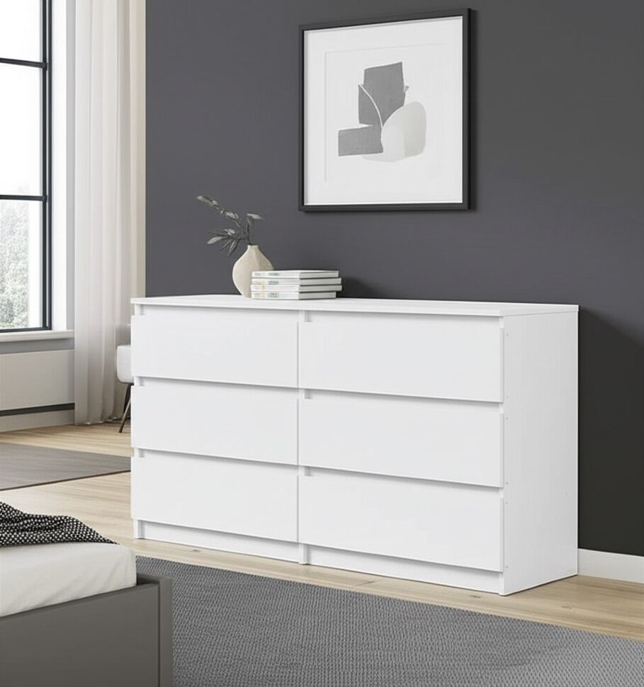 Комод с ящиками 1,38м Денвер, белый