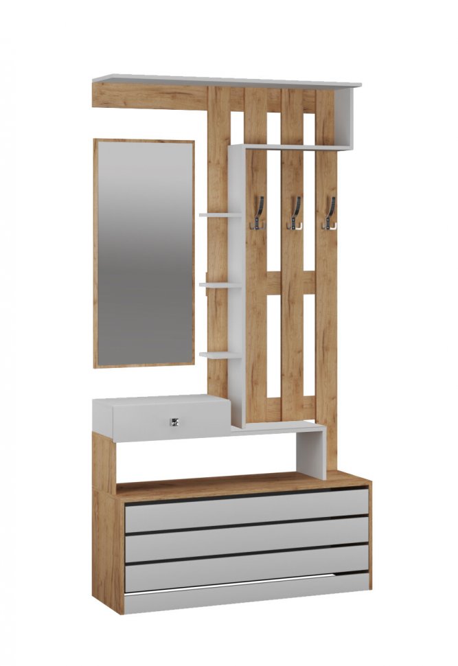 Мини-прихожая Ямайка ЯПЦС-1 (ТЭКС) Дуб Крафт / Белый