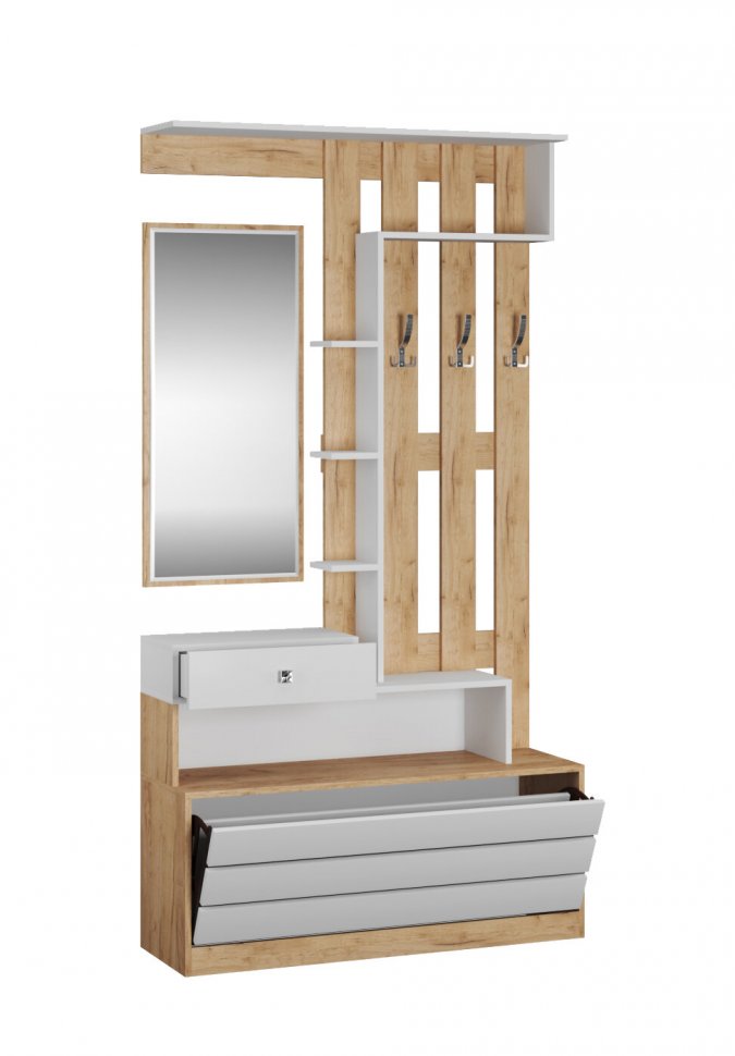 Мини-прихожая Ямайка ЯПЦС-1 (ТЭКС) Дуб Крафт / Белый