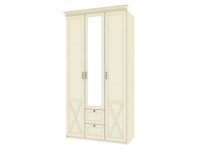 Бэль Шкаф трехдверный + Карнизы 1204/550 Слоновая кость