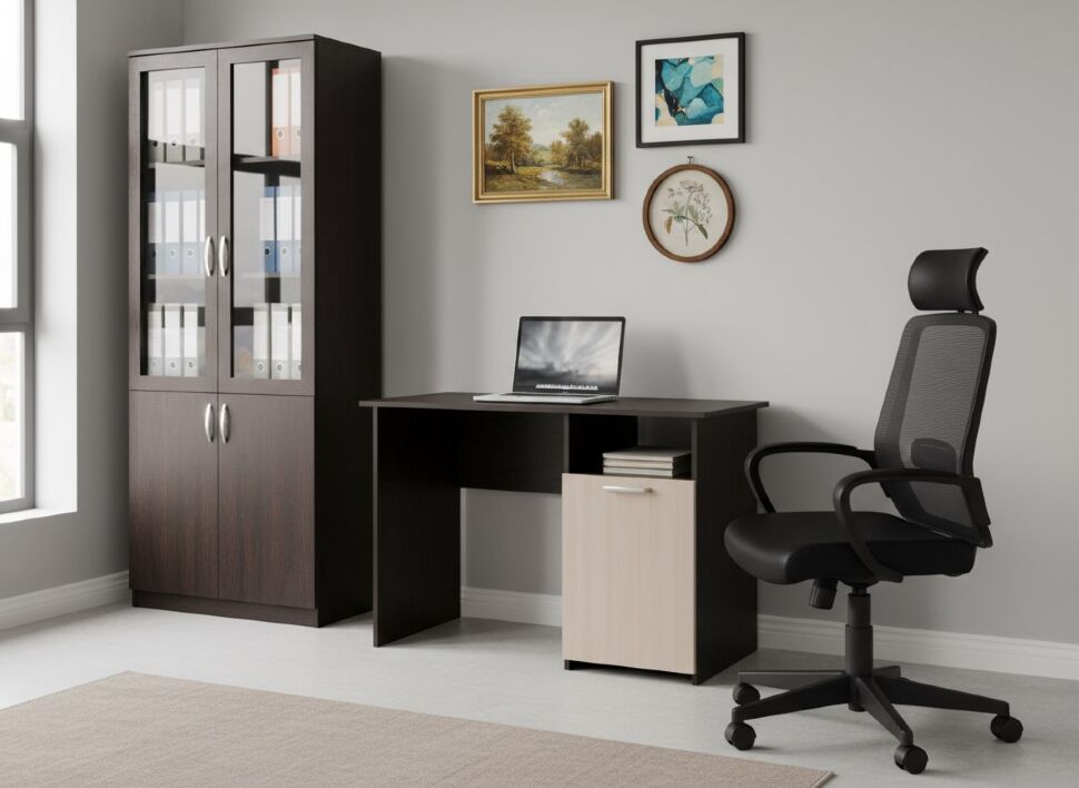 Интел-4 стол компьютерный Бодега Темный / Светлый