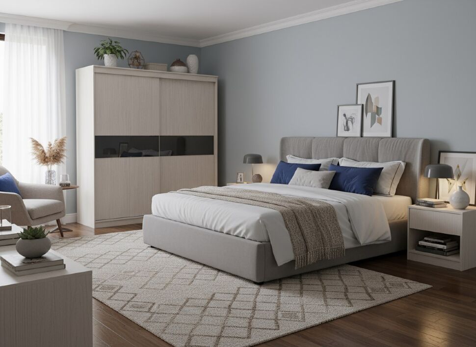 Сити 11-1 шкаф Белая Аляска / Черный