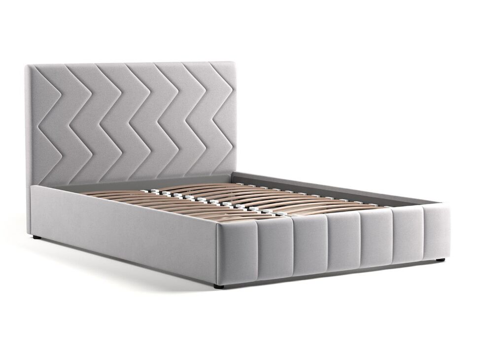 Милана кровать 140 Tenerife silver (светло-серый)
