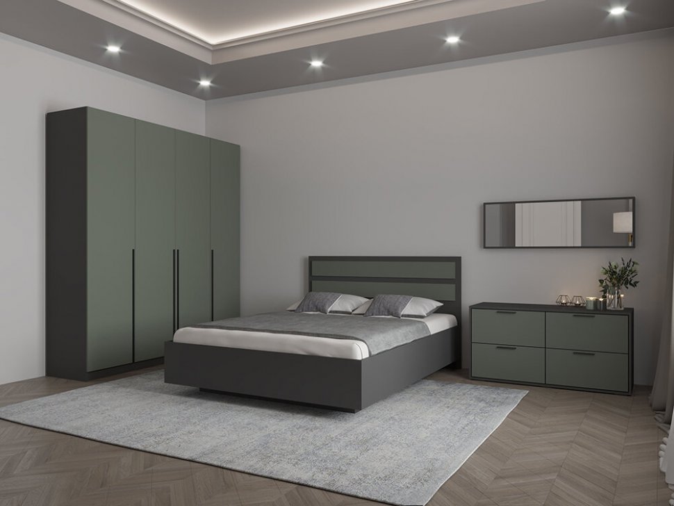 Шкаф Феникс (Северин) 2000 Олива ЛДСП 4-дверный