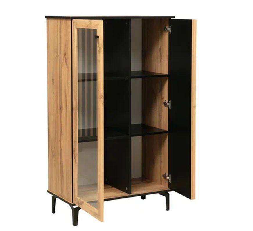 Стенка Либерти 2 (опора h150) Дуб вотан/Черный