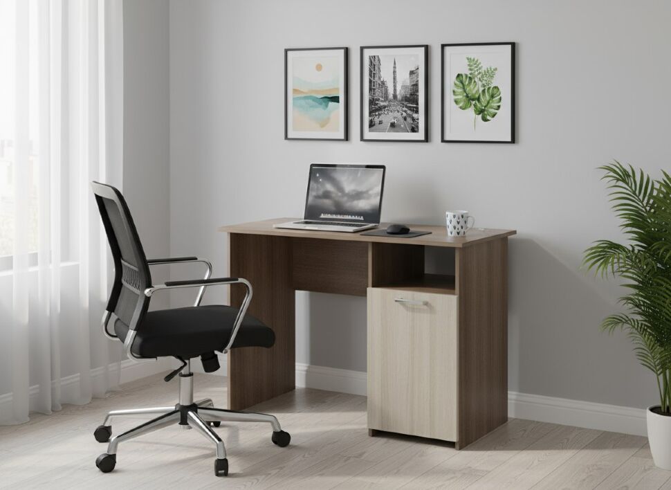 Интел-4 стол компьютерный Ясень Шимо темный / Светлый