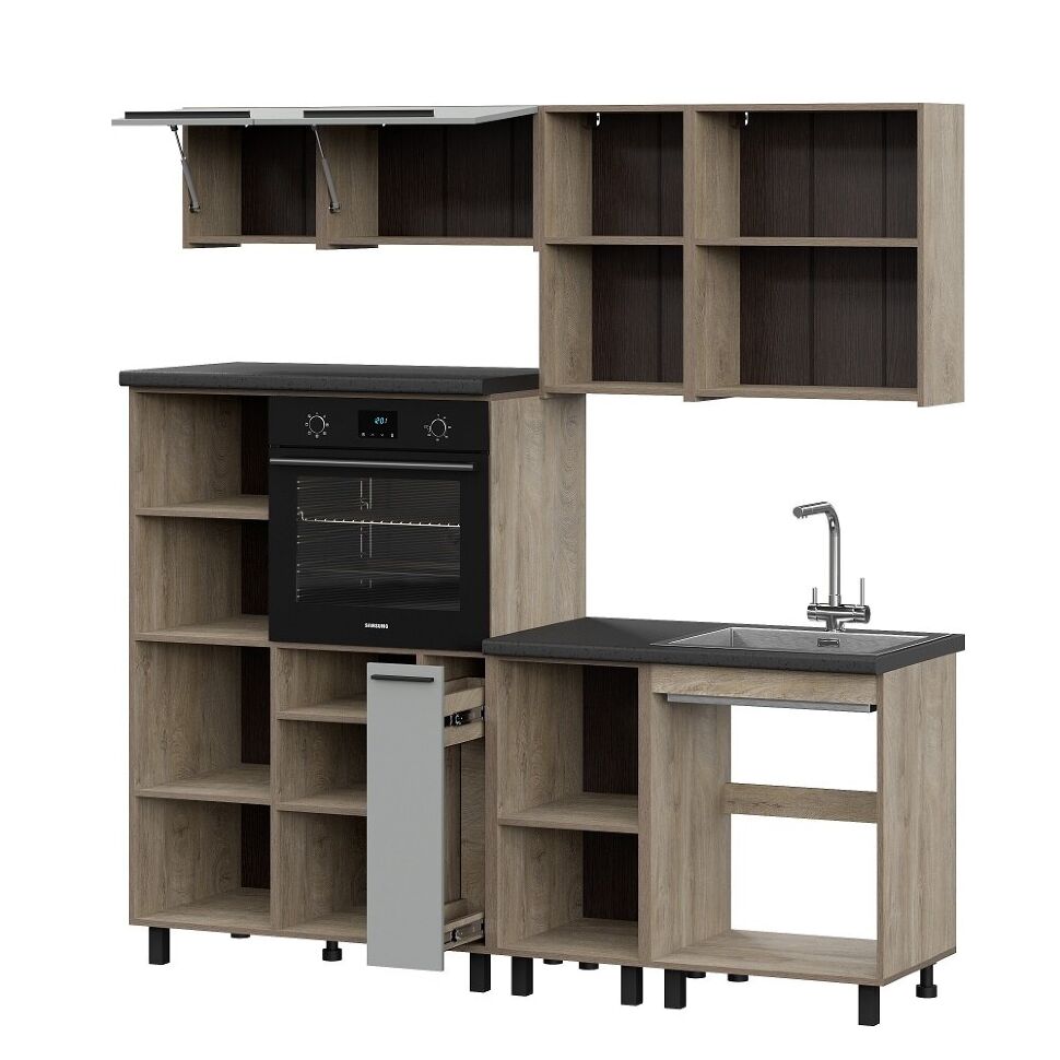 Шкаф МЦН под духовку 100 см Этна 10ш1 (Софт Грей)