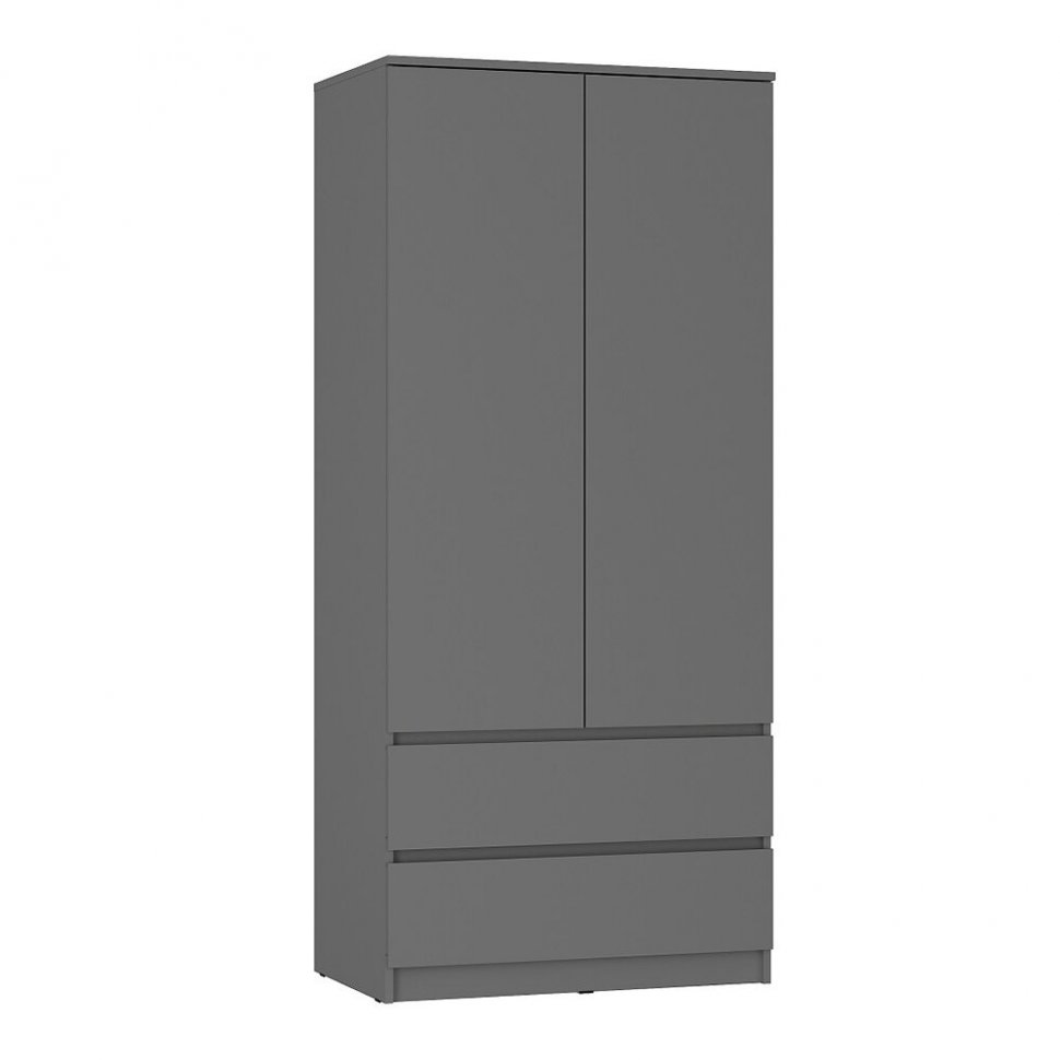 Шкаф двухстворчатый с ящиками Денвер (Графит серый)