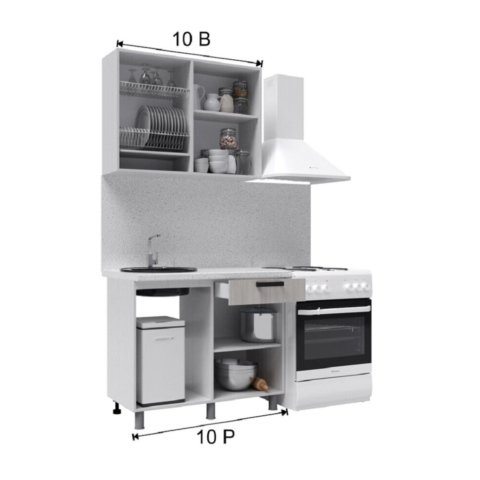 Кухня Танго 1 м, Ваниль, Горький шоколад
