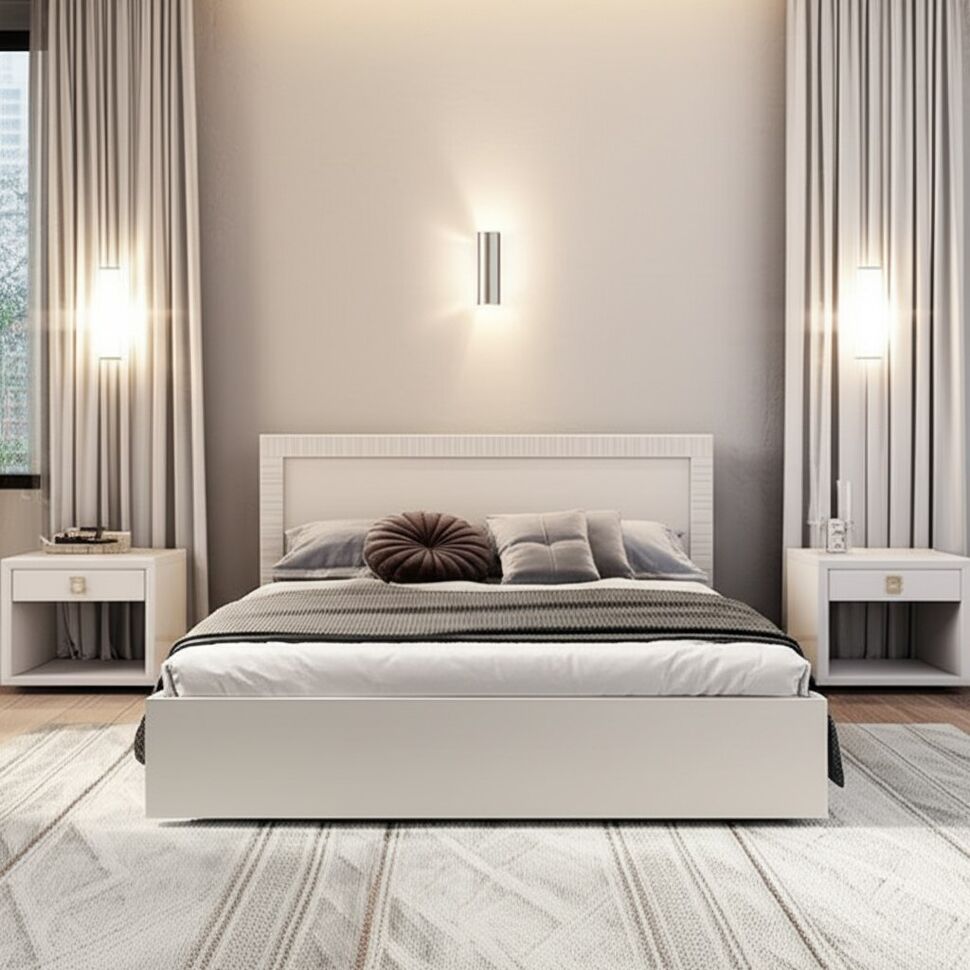 Кровать с основанием Калипсо 160х200, Бежевый