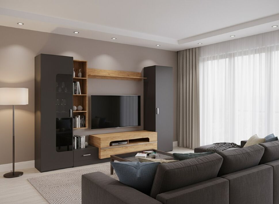 Loft - 20 стенка ТВА Бронзовый Век / Дуб Вотан