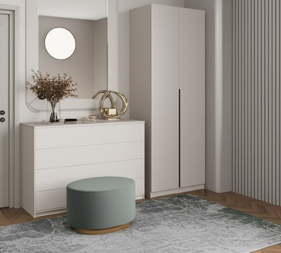 Шкаф распашной с наполнением (5 полок + 2 ящика) ШК 5 (800), Меланж