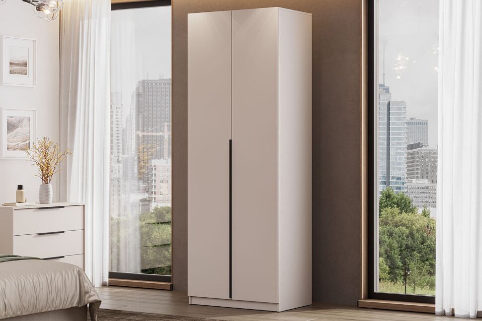 Шкаф распашной с наполнением (5 полок + 2 ящика) ШК 5 (800), Меланж