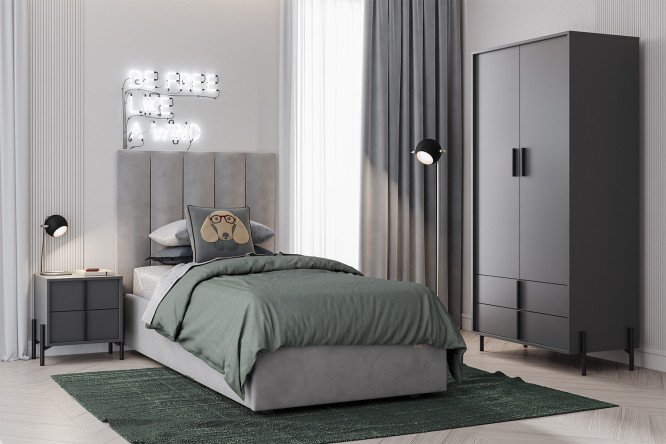 НМ 040.30 тумба прикроватная Тео Антрацит