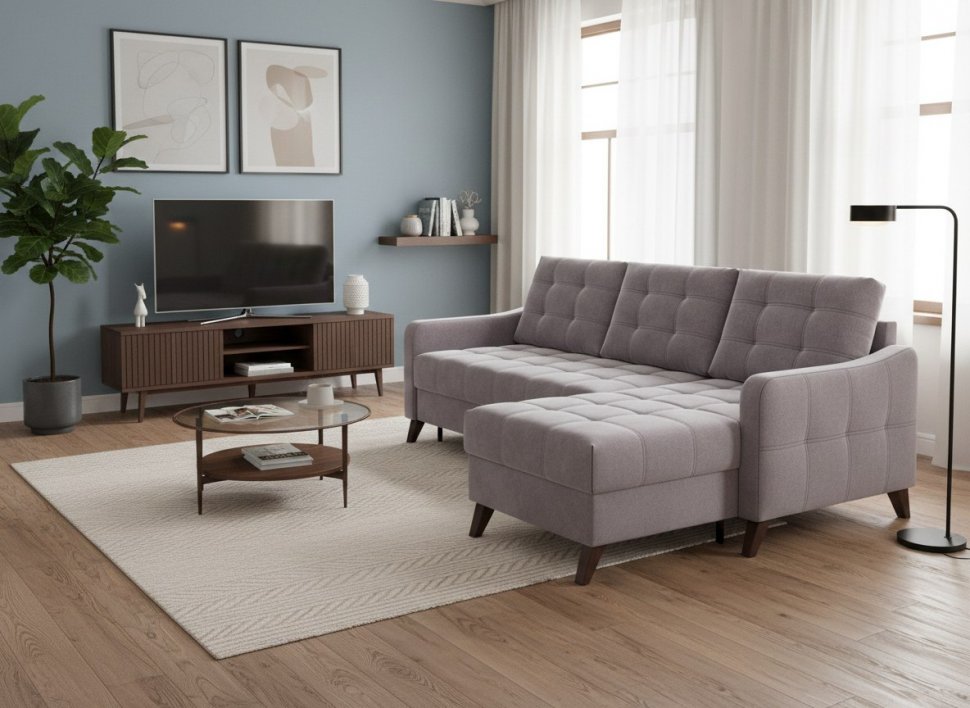 Диван угловой Римини-1 Кашемир 890