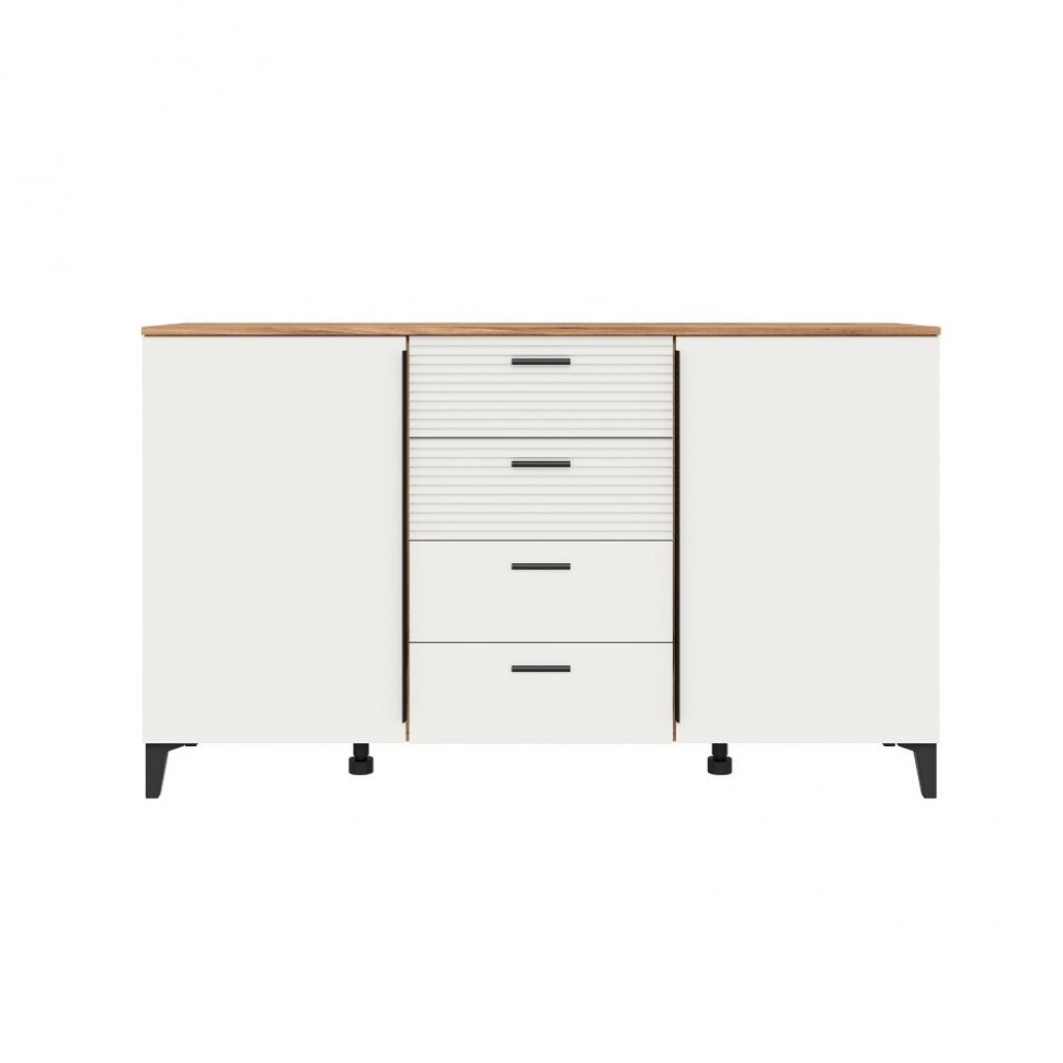 Комод комбинированный Белла (Ижмебель) Дуб Вотан / Тальк