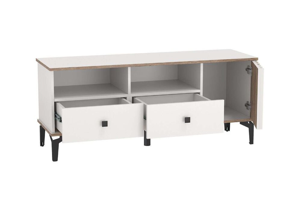 Стенка Либерти 2 опора h=150мм Белый / Дуб Каньон