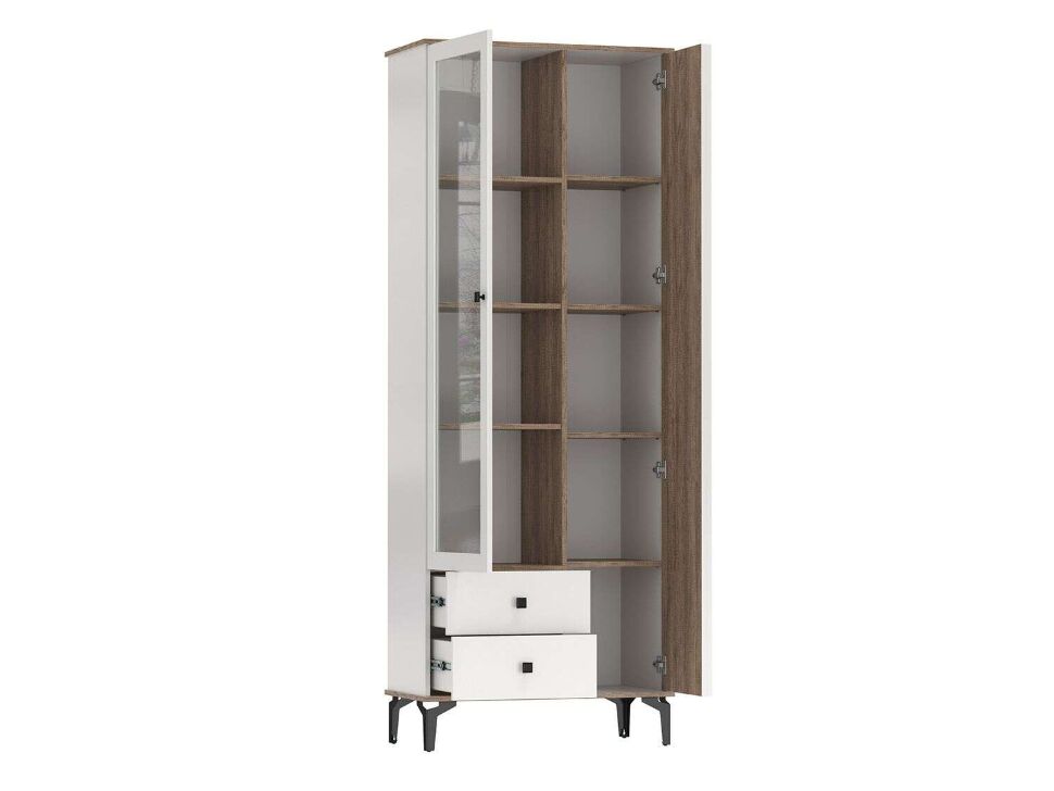 Стенка Либерти 2 опора h=150мм Белый / Дуб Каньон