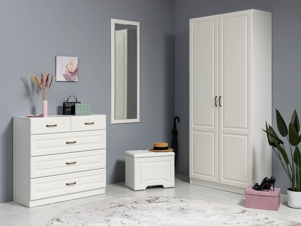 Прихожая Ливерпуль 3 Белый/Ясень ваниль