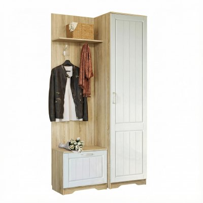 Прихожая Оливия-3 Дуб Сонома/белое дерево