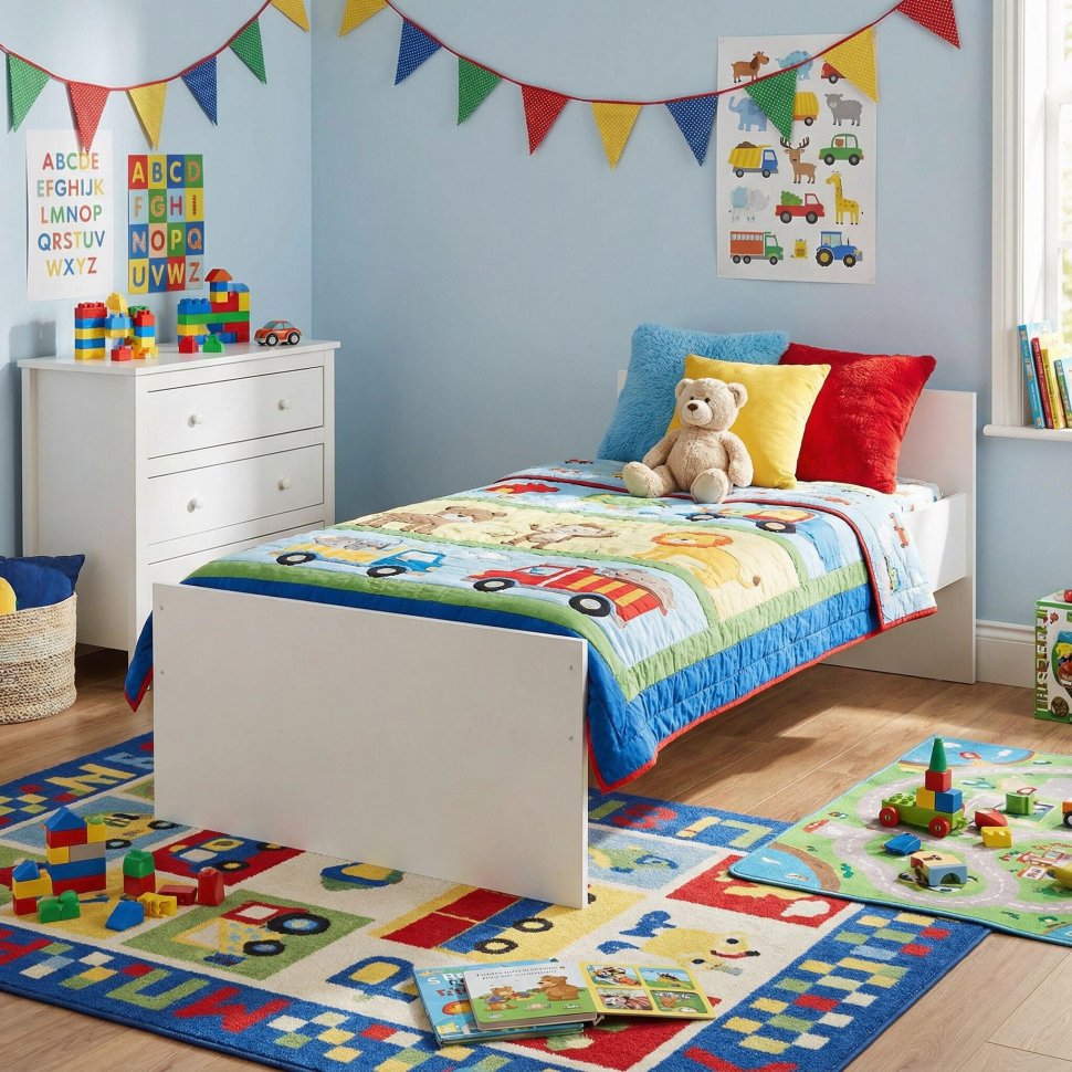 Токио кровать одинарная 0,9 с основанием / Белый текстурный