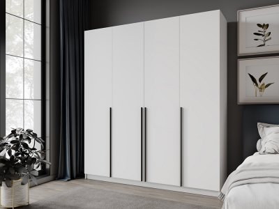 Шкаф Феникс (Северин) 2000 Белый ЛДСП 4-дверный 