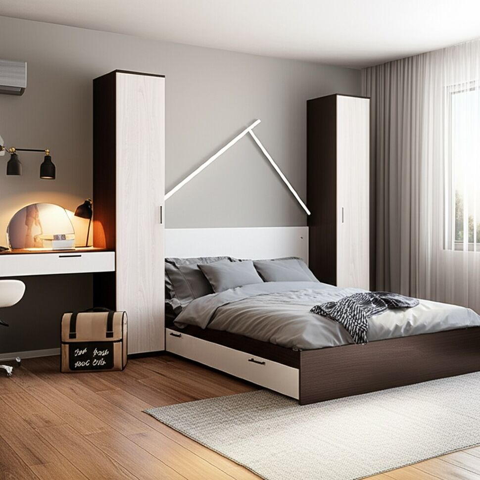 Пенал Белла, венге/ясень белый