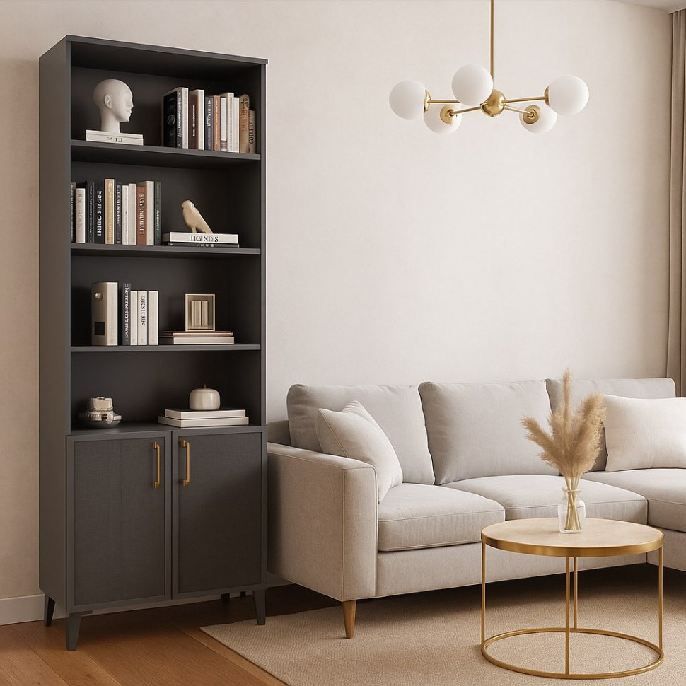 Пенал открытый Толедо ТШ-2, Графит серый