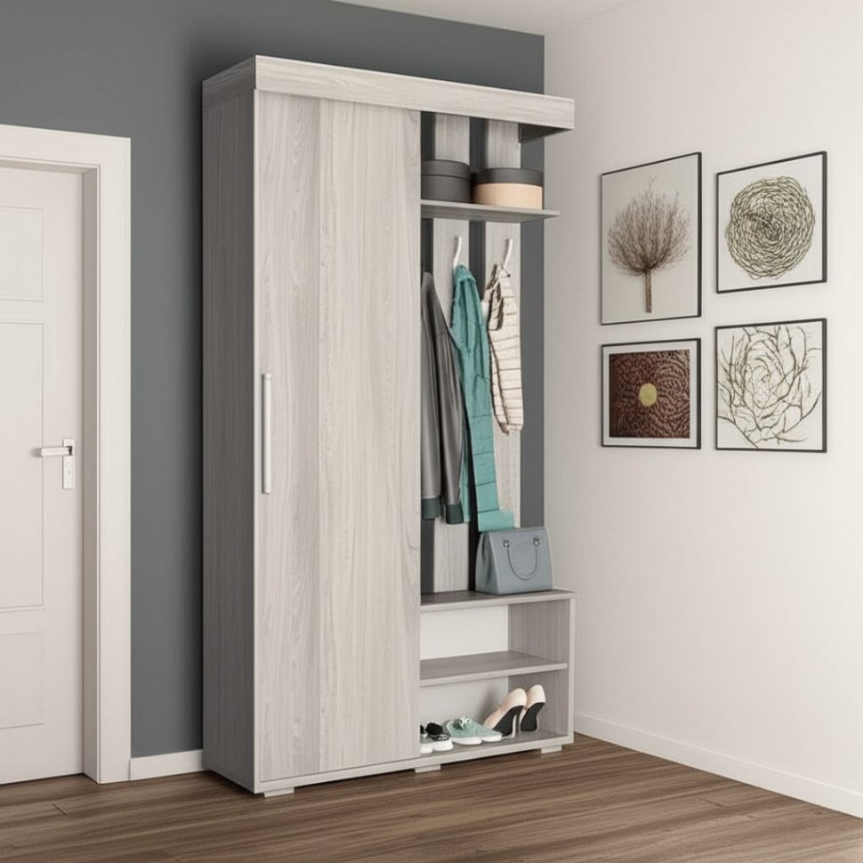 Прихожая Зара ПР-01 (БТС) Ясень Белый