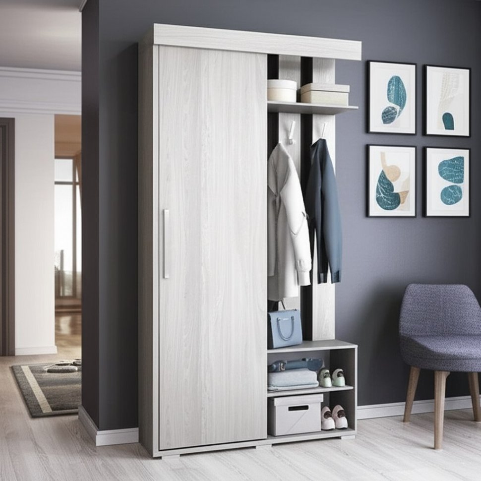 Прихожая Зара ПР-01 (БТС) Ясень Белый