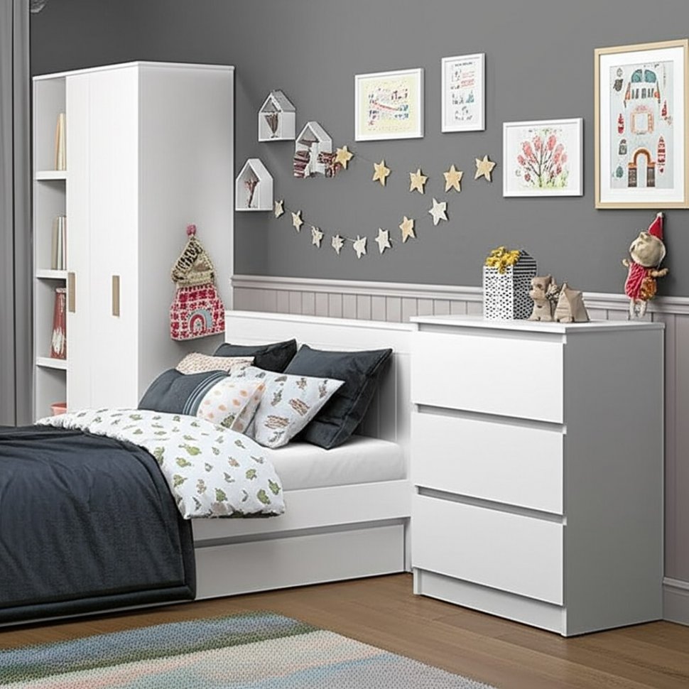 Комод Симпл КМ-01 (БТС) Белый