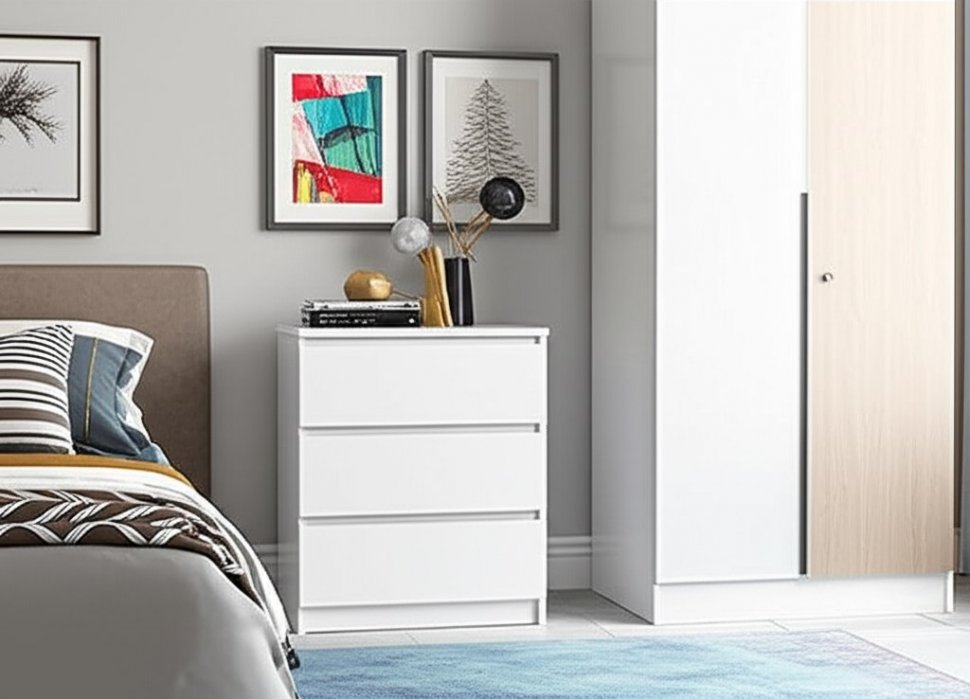 Комод Симпл КМ-01 (БТС) Белый