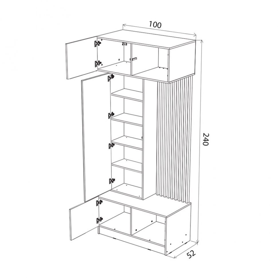 Мни-прихожая Роджина (Графит)
