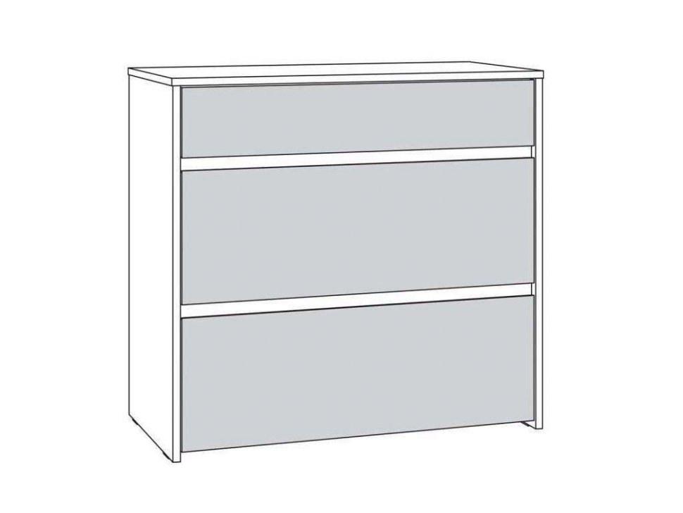 Торонто комод 13.321 Белый/Серый
