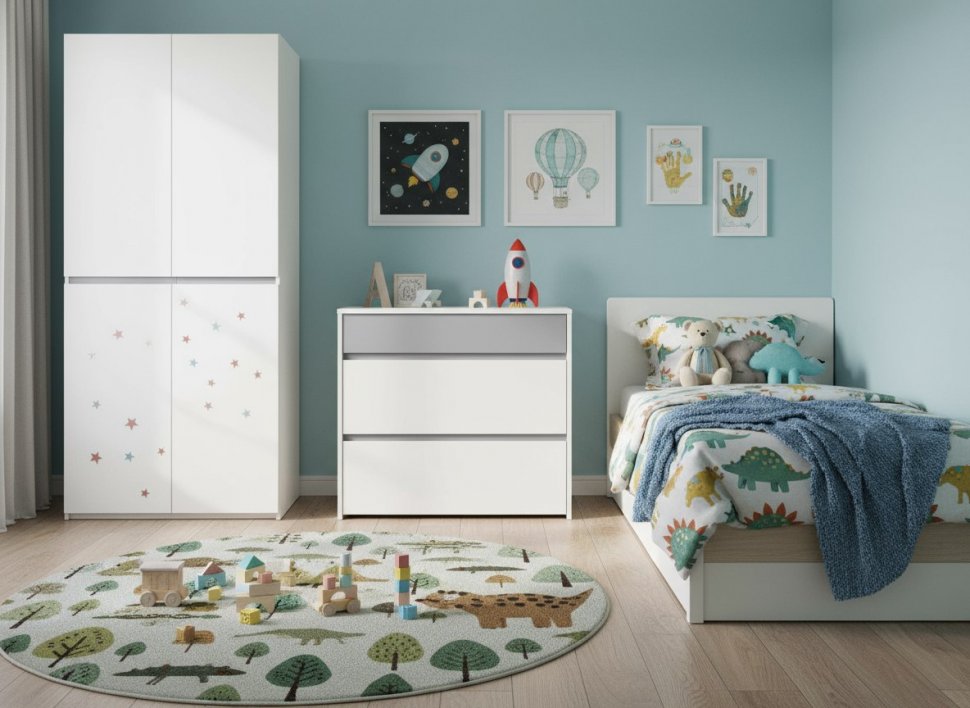 Торонто комод 13.321 Белый/Серый