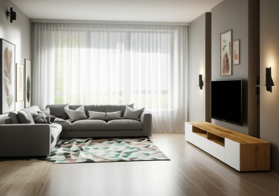 Тумба ТВ Денвер, Дуб золотой, Белый