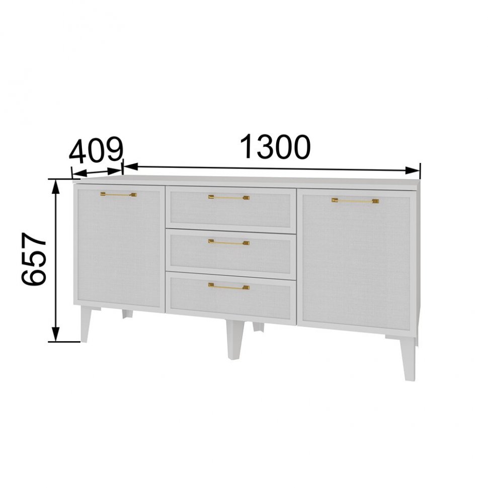 Гостиная модульная Толедо. Белый. Комплект 1