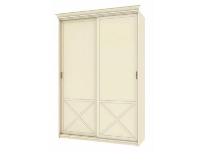 Бэль Шкаф-купе с нишей для гладильной доски + Карнизы 1543/60 Слоновая кость