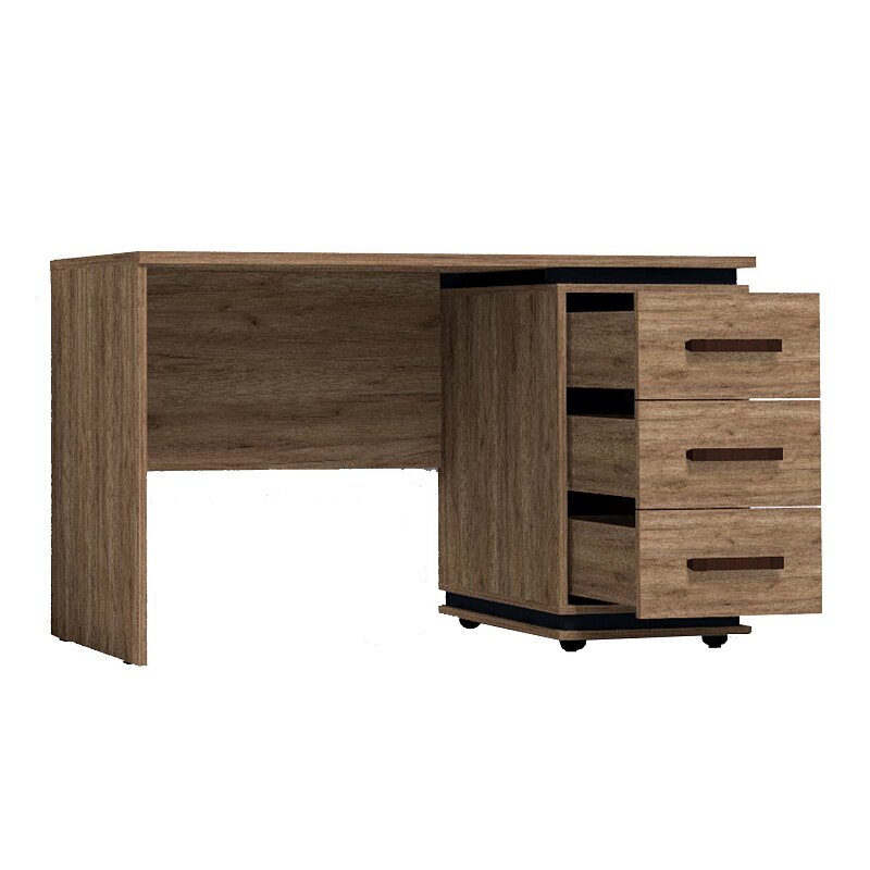 Стол письменный Nature 84 (Глазов) Дуб табачный крафт/Черный