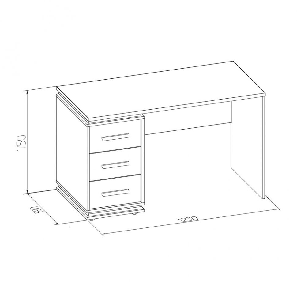 Стол письменный Nature 84 (Глазов) Дуб табачный крафт/Черный
