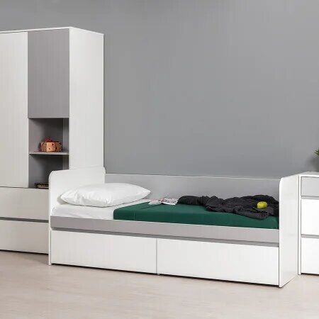 Торонто кровать 11.39 Белый/Серый